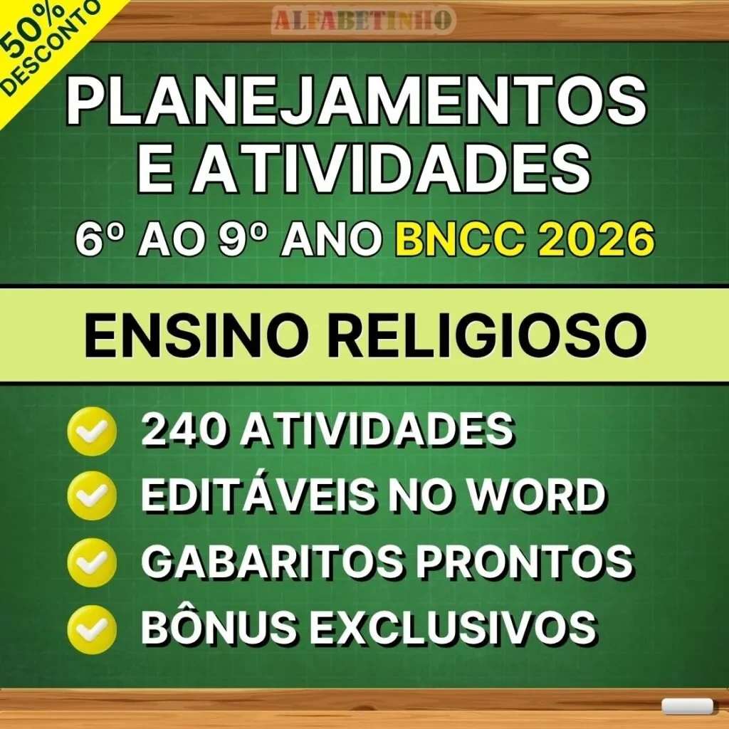 Planos de Aula de Ensino Religioso — 6º ao 9º ano