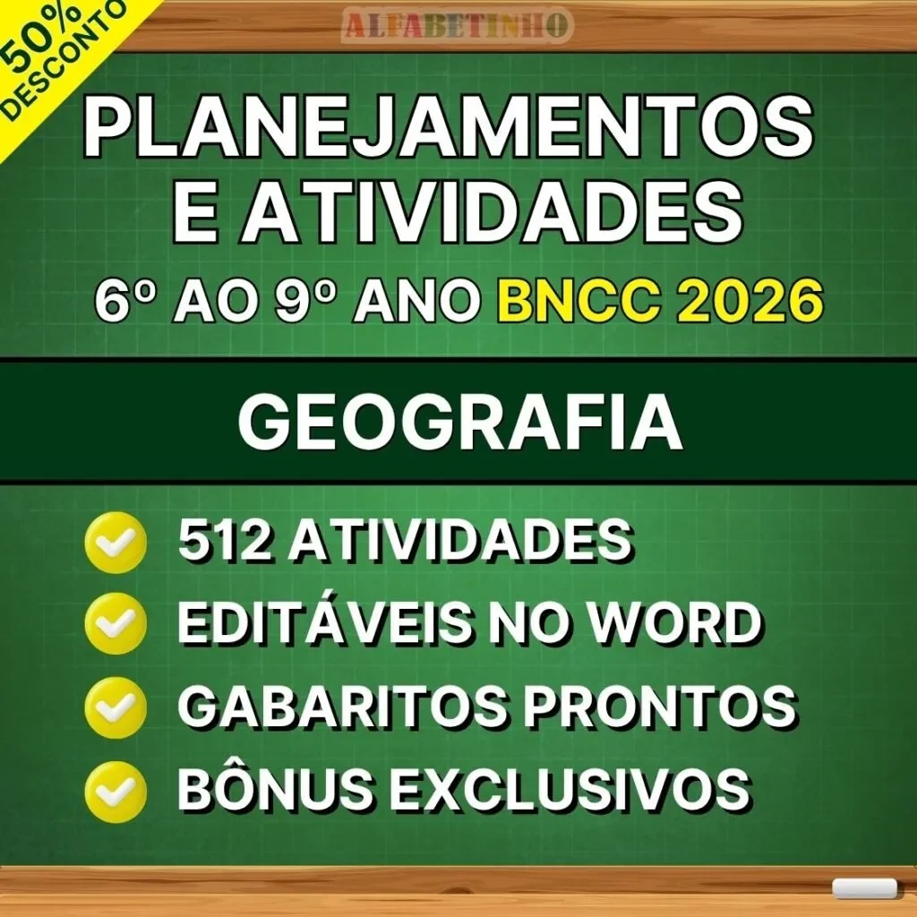 Planos de Aula de Geografia — 6º ao 9º ano
